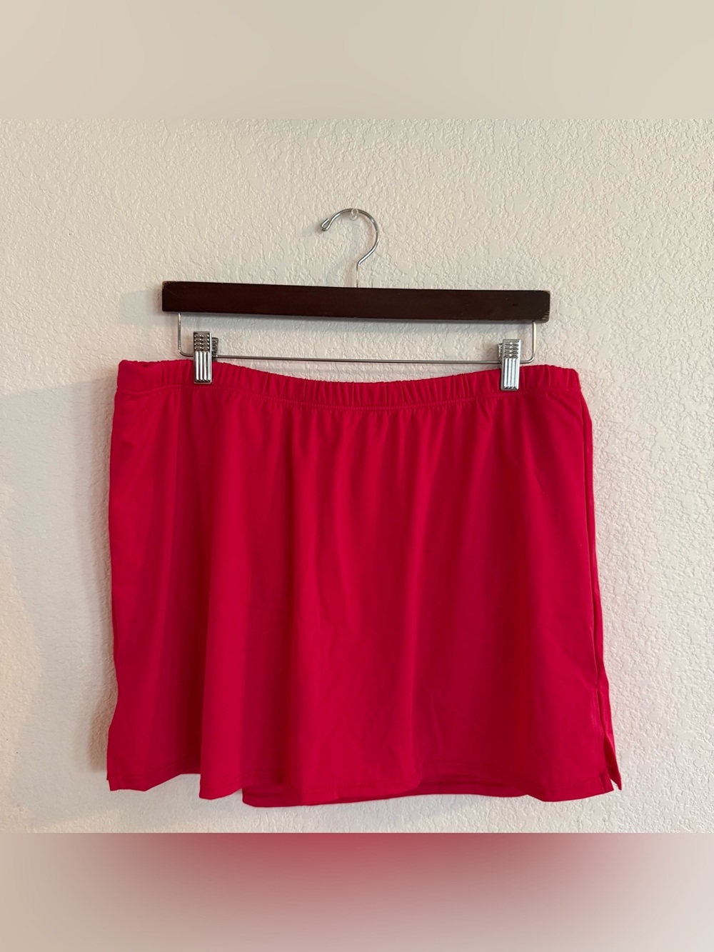 NWT Swimsuits for All Womens Solid Pink Bikini Skirt Bottom Side Slits Size 20